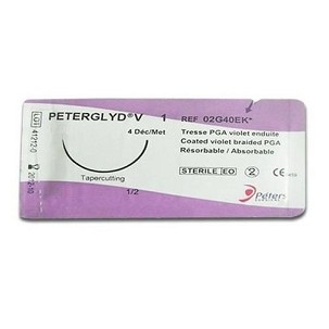 Silk 4/0 háromszögletű sebészeti tű és felszívódó cérna ›triangle›4/0›