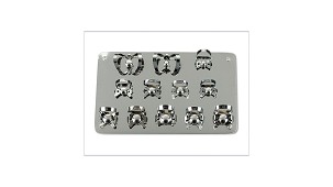 Fit - Rubber Dam Clamp Board For 12 Clamps (without clamps) ›Clamp Board›12 Clamps›kapocs