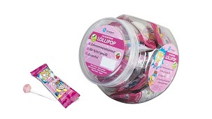 Miradent XyliPOP Lolli Dental Care Lollipop,Strawberry, 25x6g ›Strawberry›25x6g›